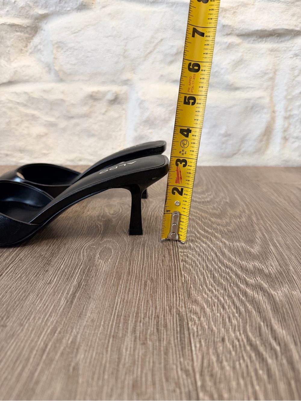 ALDO Black Square-Toe Slide Mules - Picture 5 of 6